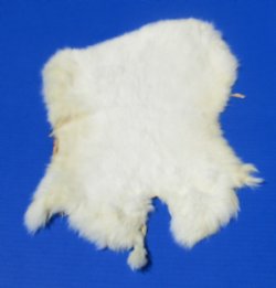 Off-White Rabbit Fur Pelts <font color=red> Wholesale</font>â€“ Real Craft Skins in Bulk - 12 @ $7.75 each