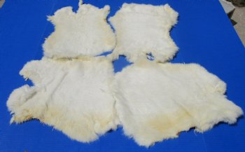 Off-White Rabbit Fur Pelts <font color=red> Wholesale</font>â€“ Real Craft Skins in Bulk - 12 @ $7.75 each