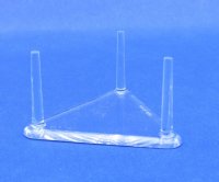 2-1/2 inches Small Plastic, Acrylic Triangle Display Stands <font color=red> Wholesale</font> for Shells, Rocks and Minerals - Case of 120 @ .80 each