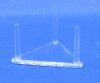 2-1/2 inches Small Plastic, Acrylic Triangle Display Stands <font color=red> Wholesale</font> for Shells, Rocks and Minerals - Case of 120 @ .80 each