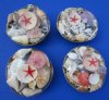 8 inches Seashell Gift Basket filled with assorted seashells - Pack of 2 @ $3.00 each