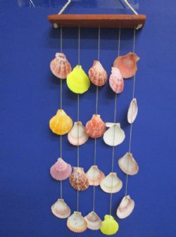 18 inches Colorful Pecten Nobilis Hanging Seashells Wall Decor <font color=red> Wholesale</font> - 60 @ $2.25 each