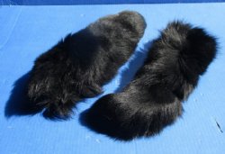 Dyed Black Fox Tail Key Chain for Sale 14 to 16 inches   - $17.99 each
