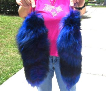 Blue Fox Tail Key Chains<font color=red> Wholesale</font> 15 to 18 inches   - 8 @ $14.40 each