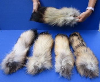 Tanned Finn Raccoon Tail Key Chains <font color=red> Wholesale</font> - 12 @ $7.65 each