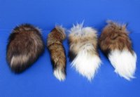 13 to 16 inches Red Fox Tails with Ball Chains <font color=red> Wholesale</font> -  12 @ $8.75 each