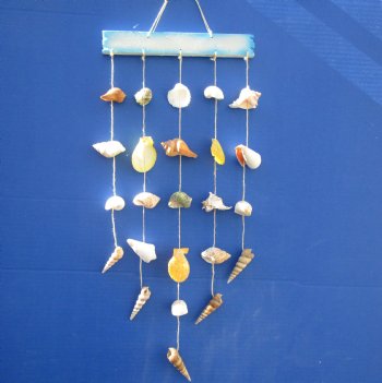 19 inches Hanging Seashell Wall Decor, Wind Chime with Natural Shells <font color=red> Wholesale</font> - 42 @ $2.25 each