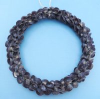 10 inches Purple Seashell Wreath <font color=red> Wholesale</font> made with Clusters of Tiny Purple Clam Shells - Case: 20 @ $4.50 each