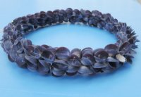 10 inches Purple Seashell Wreath <font color=red> Wholesale</font> made with Clusters of Tiny Purple Clam Shells - Case: 20 @ $4.50 each
