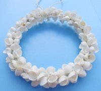 8 inches Round White Shell Wreath made with Tiny Ribbed Cockle Seashells - $9.99; 2 @ $7.00 each