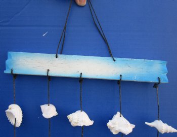 20 inches Hanging White Seashells Wall Decor, Wind Chimes <font color=red> Wholesale</font> - 36 @ $2.55 each