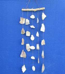 19 inches Hanging Driftwood and Seashells Wall Decor, Wind Chimes - 6 @ $2.60 each