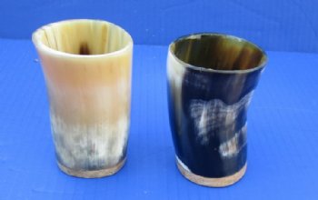 <font color=red>Wholesale</font> Cow Horn Cups with a Wood Bottom - 18 @ $5.25 each